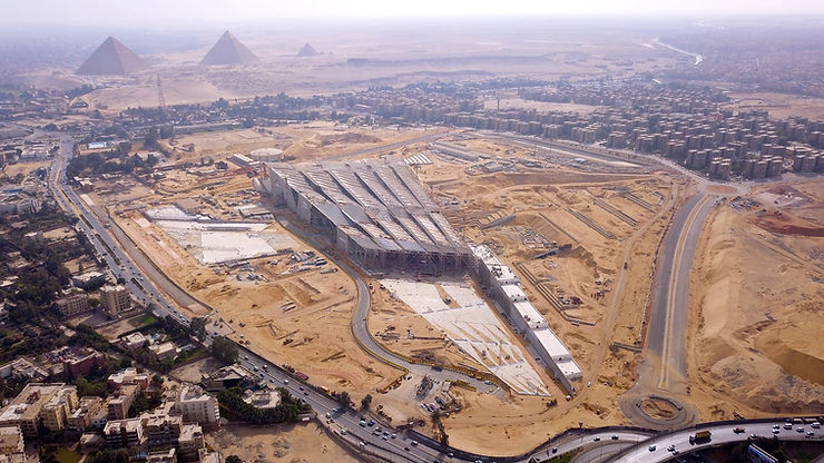 Grand Egyptian Museum in Giza, Cairo, Egypt. Largest architectural museum in the world and a top travel destination for 2019