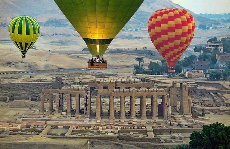 Hot air balloons in Luxor, Egypt. Best views in Egypt