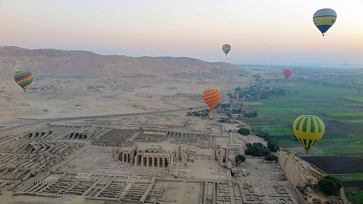Hot air balloons in Luxor, Egypt. Best views in Egypt