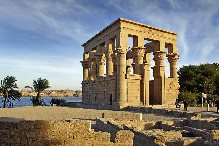 Philae Temple in Aswan, Egypt. Philae is one of UNESCO's world heritage sites in Egypt