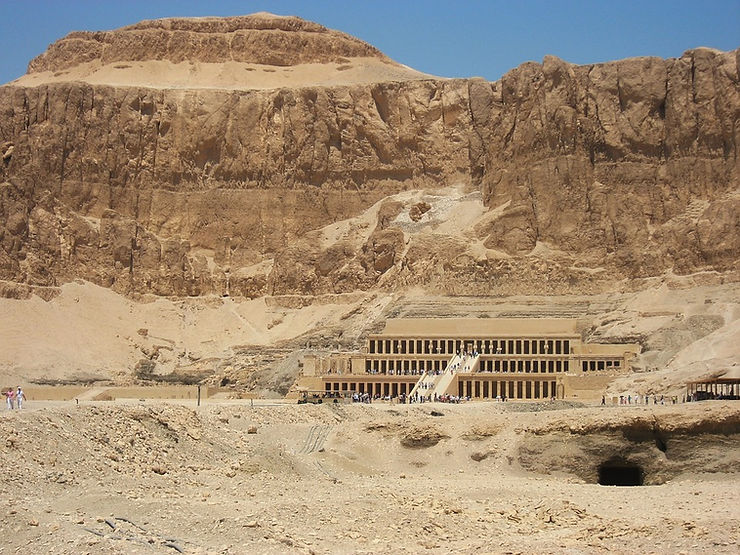 Hatshepsut Mortuary Temple in Dar el Bahri in Luxor. Ancient Thebes and its necropolis is is one of UNESCO's world heritage sites in Egypt