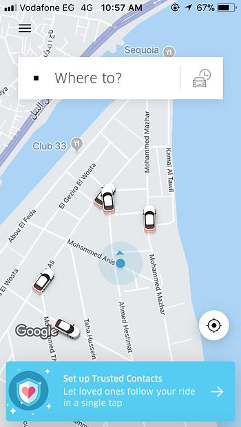 Transportation in Cairo Egypt. Uber and Careem in Egypt