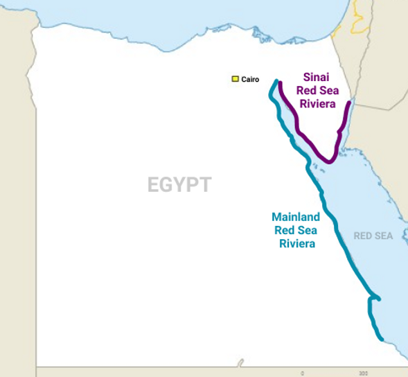 Egypt Red Sea Riviera map